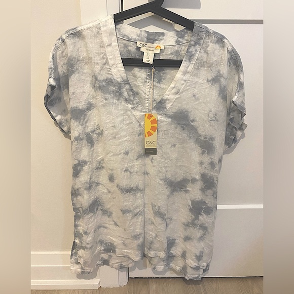 C&C California Tie Dye Linen Shirt - Picture 1 of 1